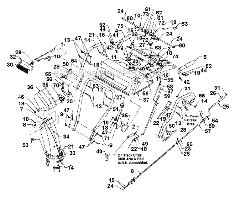 Page C Diagram and Parts List for 315E733E401 1995 Yard Man Snow Blower